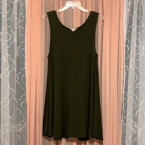 Army green t-shirt dress